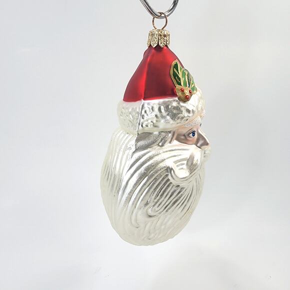 Kurt Adler Santa Heart Shape Beard Christmas Ornament - Picture 5 of 5